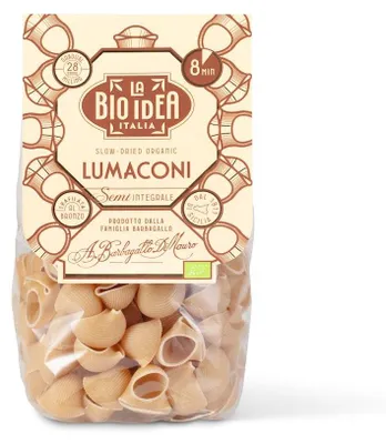 MAKARON (SEMOLINOWY) LUMACONI BIO 375 g - LA BIO IDEA