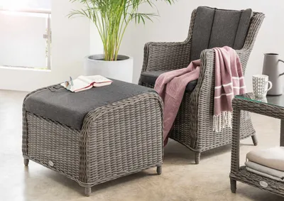 Produktbild von Destiny Balkonset LUNA CASA MERANO mit Beistelltisch 46x46x50cm, vintage grau