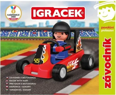 Obrázok produktu pre Igráček Pretekár - figúrka s červenou motokárou