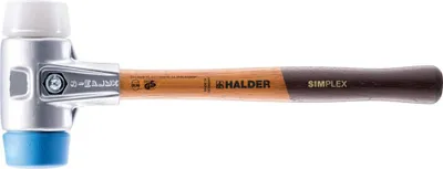 Produktbild von Schonhammer SIMPLEX L.300mm Kopf-D.30mm HO Superplast.weiß/TPE-soft blau HALDER