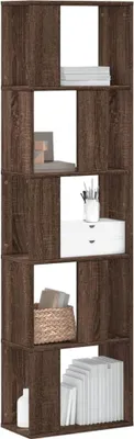Zdjęcie produktu dla Maison Exclusive – regał na książki, 5 półek, brązowy, imitacja dębu, 45 x 23,5 x 162,5 cm