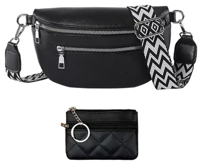 Obrázek produktu pro Dámská crossbody kabelka TTPSRY s peněženkou na mince, kožená, pásek, střední velikost