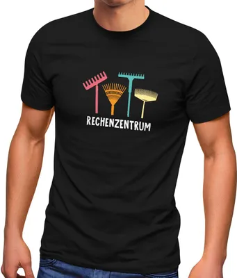 Produktbild von Herren T-Shirt Rechenzentrum Informatiker Geschenk Programmierer Spruch Wortspiel lustig Fun-Shirt Moonworks® schwarz XXL