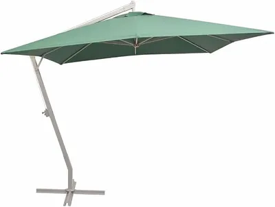 Imagen del producto de Silecomplaza, sombrilla verde de 300 x 300 cm con manivela | Sombrilla tipo pérgola con soporte | Sombrilla para jardín, protección UV, aluminio | Sombrilla con manivela, ideal para mercados, impermeable