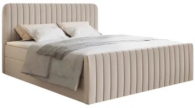 Produktbild von Selsey Saliano - Boxspringbett 180x200 mit Bettkasten, Topper und Chenille-Bezug, Beige