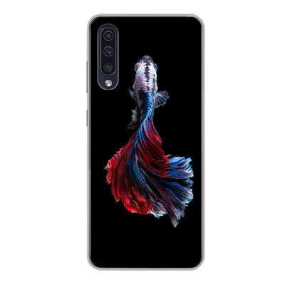 Produktbild von MuchoWow® Handyhülle Schutzhülle Hülle für Samsung Galaxy A50 Fisch - Schwanz - Schwarz Silikon Softcase Handy Hülle - Mobiltelefonhülle