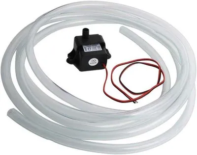 Obrázek produktu pro Mini DC kohoutek pro psí napáječky, akvária, jezírka a rybníky s kabelem o délce 46 cm a 8mm PVC trubkou