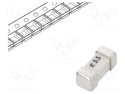 Immagine prodotto di 1 x Fusibile: Fusibile a fusione, 3,5A, 125V DC, ad azione rapida, 250V, 250VAC, SMD 047603.5MR, SMD 2410 - S