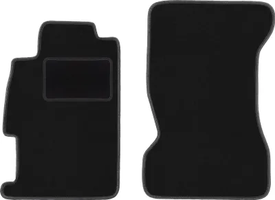 Image de Tapis de sol avant velours sur-mesure pour Rover 600/ 618 / 620 / 623 (1993-1999, berline) noir, jeu 2 pièces, fixations - STANDRAD
