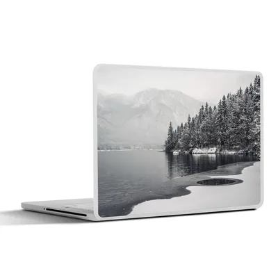 Produktbild von MuchoWow® Laptop Aufkleber Sticker Cover Wasser - Winter - Natur - Kiefernbaum 30x22 cm - Laptop-Sticker
