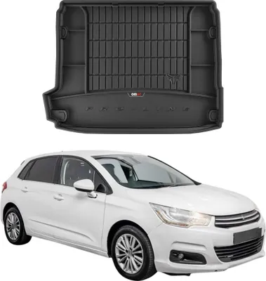 Image de OMAC Bac de coffre en caoutchouc pour Citroen C4 2010-2017 TPE Bac de coffre noir