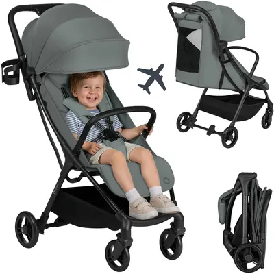 Produktbild von Lionelo Agia Kinderwagen Buggy kompakt faltbar Auto Fold bis 22 kg Grün