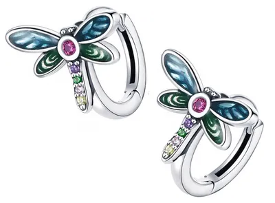 Immagine prodotto di Orecchini a forma di libellula colorata, orecchini Trusky in argento sterling 925