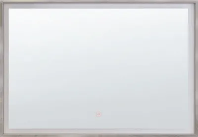 Obrázok produktu pre BELIANI Nástenné závesné LED zrkadlo strieborné 80 x 60 cm obdĺžnikové moderné kúpeľňové