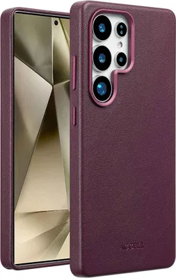 Image de Accezz MagSafe Leather Backcover pour le Samsung Galaxy S25 Ultra - Heath Purple
