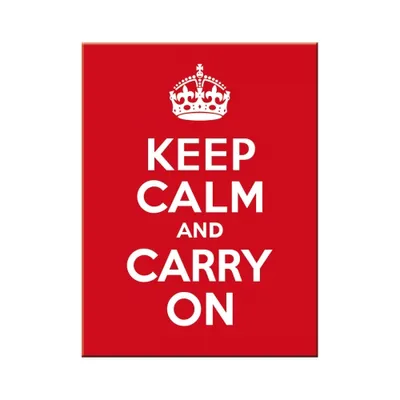 Image de Nostalgic-Art - Aimant 6 x 8 cm - Royaume-Uni - Keep Calm and Carry On