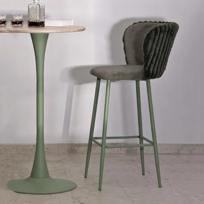 Immagine prodotto di Kalpa - Sgabello, 55x58x106h cm Verde, Imbottito