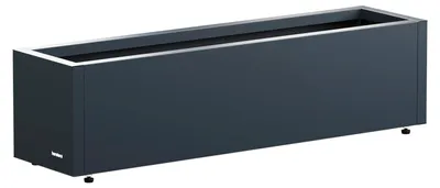 Obrázek produktu pro Květináč Herstera Metal, balkonový, volně stojící, ocel, antracitová barva, obdélníkový, pro venkovní použití