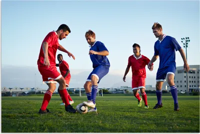Produktbild von MuchoWow® Poster Fußballspiel 60x40 cm - Schlafzimmerdekoration