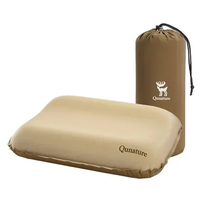 Produktbild von Qunature Campingkissen Strandkissen Kopfkissen Outdoors Aufblasbares Kissen, Khaki
