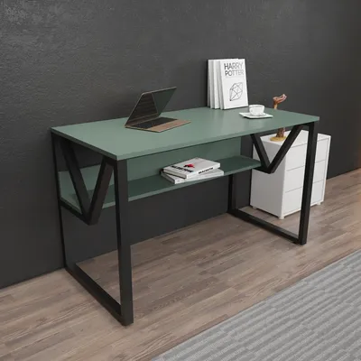 Immagine prodotto di Skye Decor, Lona - Verde, Nero, Scrivania, Verde, 100% PANNELLI DI PARTICELLE RIVESTITI IN MELAMMINA, 120 x 60 x 72,8 cm