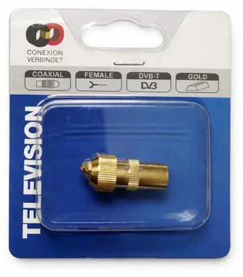 Productafbeelding van Coax-connector, verguld, IEC-vrouwelijk