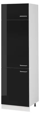 Obrázek produktu pro Vysoká skříň Vicco R-Line Černý vysoký lesk/Bílá 60 cm, Model 63181