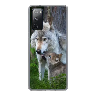 Produktbild von MuchoWow® Handyhülle Schutzhülle Hülle für Samsung Galaxy S20 FE Wolf - Moos - Wald - Welpe Silikon Softcase Handy Hülle - Abdeckung