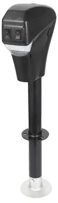 Productafbeelding van Elektrische aanhangwagenheffer, met een hefcapaciteit van 3500 lbs, een hefhoogte van 18 inch, een 12V DC-voeding, een robuuste stalen constructie en compatibel met aanhangwagens met een A-frame