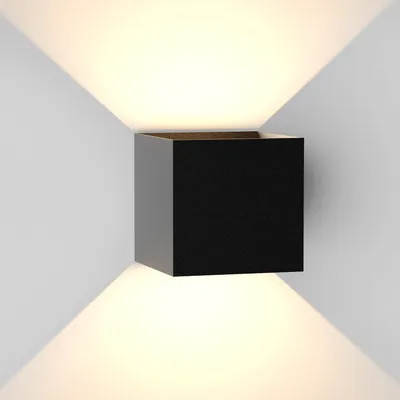 Produktbild von ZMH Led Wandleuchte Innen & Aussen Schwarz Wandlampe  01 Modern Up Down Warmweiß IP65 Wasserdicht Außenwandlampe 5W Einstellbarer Lichtstrahl für Flur Garten