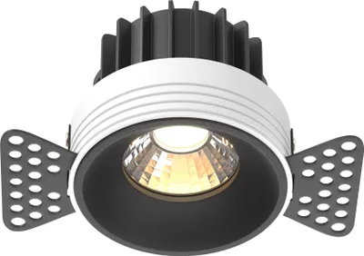 Produktbild von Maytoni LED-Einbauspot Schwarz Rund 12W 880lm Warmweiß Aluminium IP20
