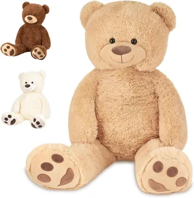 Immagine prodotto di Orsetto gigante in peluche - Peluche di grandi dimensioni - Morbido pelo - 100 cm - Beige