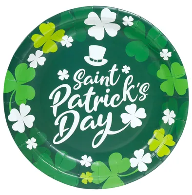 Produktbild von 6 St. Patrick's Day Pappteller 23 cm -