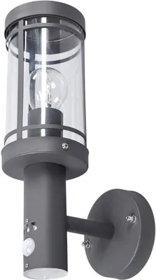Produktbild von Lindby Außenwandlampe Djori, Sensor, anthrazit, Edelstahl