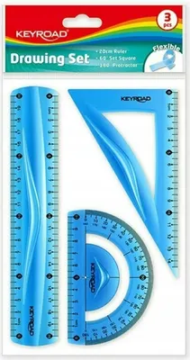 Immagine prodotto di Zestaw geometryczny linijka ekierka kątomierz Keyro