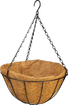Obrázek produktu pro Strend Pro závěs, držák na květináč, ocel/kokos, závěsný, s řetízkem a háčkem, 30 cm