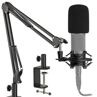 Produktbild von Mikrofonstativ mit Popfilter und Vibrationsdämpfer
