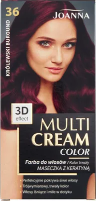 A box of hair dye with a model on the front.