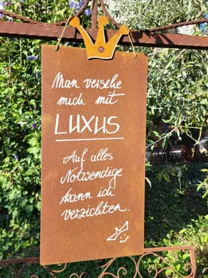 Produktbild von Edelrost Schild Luxus mit Kronenrand