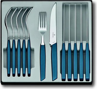 Image de Swiss Modern, set de couverts (couteau à steak), 12pcs,12cm,vagues,cornfl.