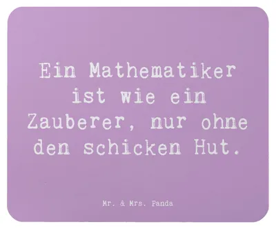 Produktbild von Mr. & Mrs. Panda Mouse Pad Spruch Mathematiker Magie - Lavendeltraum - Geschenk, Beruf, personalisierte Geschenke, laptop mousepad, Freunde, mausteppich, Disziplin