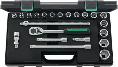 Produktbild von STAHLWILLE 96031448, Steckschlüssel-Satz, 22 Kopf/Köpfe, 458 mm, 254 mm, 4,59 kg