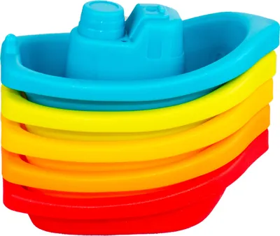 Produktbild von Stapelschiffchen | Baby Stapelspielzeug | Förmchen | 5-teilig | ab 6 Monate | sortiert