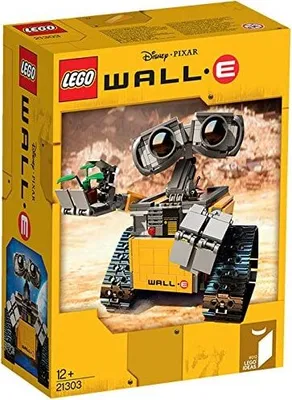 Produktbild von LEGO Ideas WALL-E Bausatz, 18 cm hoch, 16 cm lang, 16 cm breit, mit beweglichen Teilen