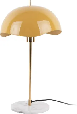 Produktbild von Leitmotiv - Tischleuchte Waved Dome - Gelb - 30x30x56cm Tischlampe - Nachttischlampe, Wohnzimmer, Schlafzimmer