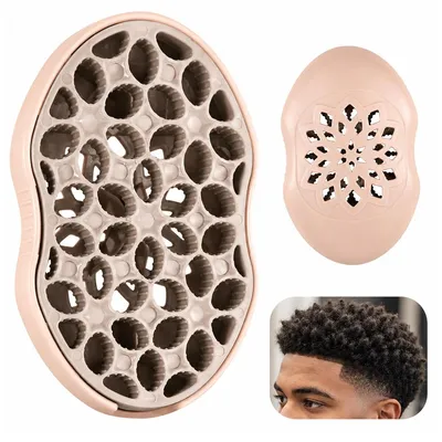 Produktbild von Silikon-Lockenstab,2-in-1 Dreh-Lockenbürste für Afro-Locken,waschbares Haarstyling-Tool für Frauen und Männer, Lockenformer für verschiedene Haartypen