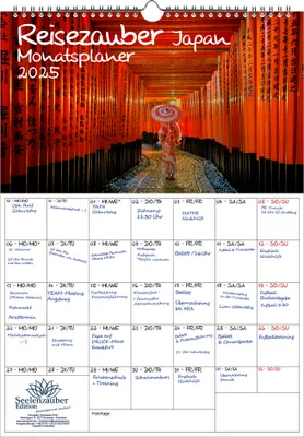 Produktbild von Reisezauber Japan Planer DIN A3 Kalender für 2025 Japan Tokio Stadt Reise Land Urlaub - Seelenzauber