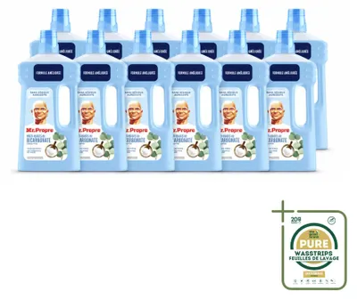 Produktbild von 12 x Mr. Propre Allesreiniger - Bicarbonat & Eukalyptus - 1000 ml - Vorratspackung - 12 Stücke