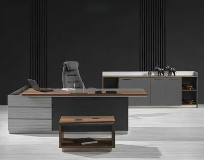 Immagine prodotto di Scrivania da ufficio design scrivania ad angolo tavoli grigio arredamento