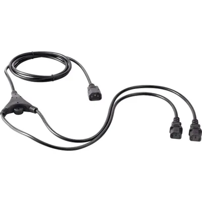 Produktbild von Sygonix SY-5042698 Kaltgeräte Y-Kabel Schwarz 2.35 m